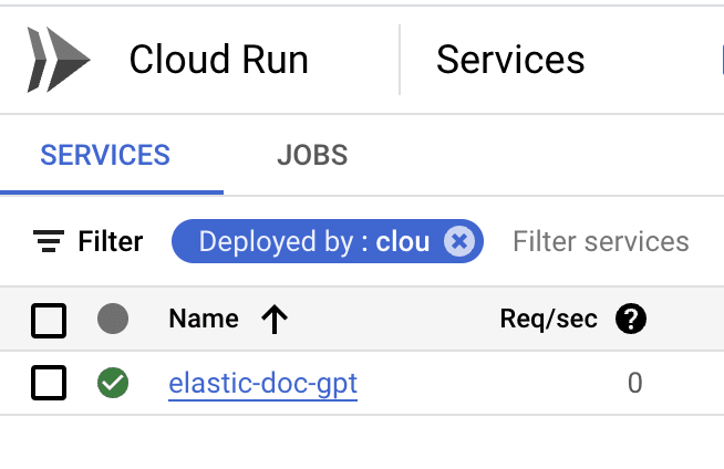 cloud run services