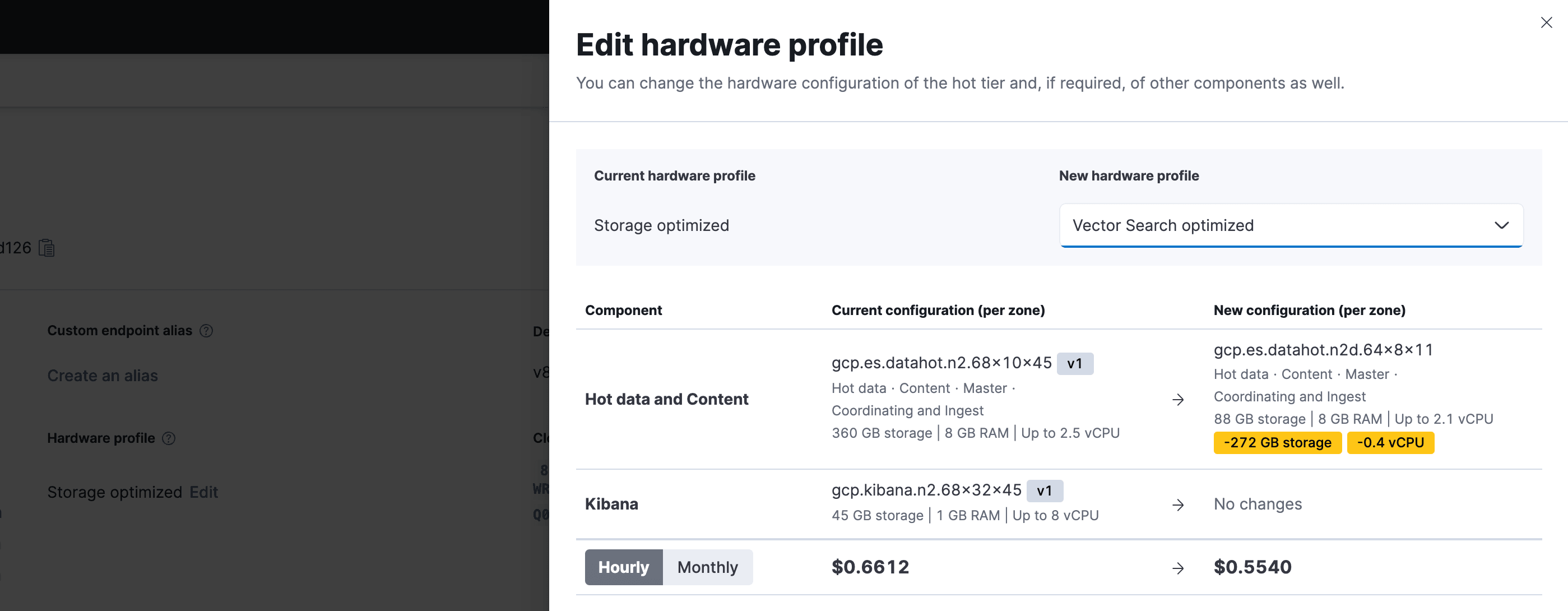 cloud UI view for migrating deployments